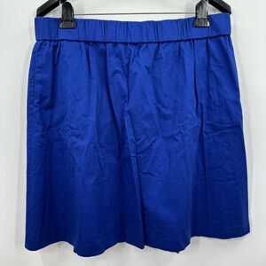 Talbots Skirt XL A Line Short Casual Elastic Waist Pockets Royal Blue